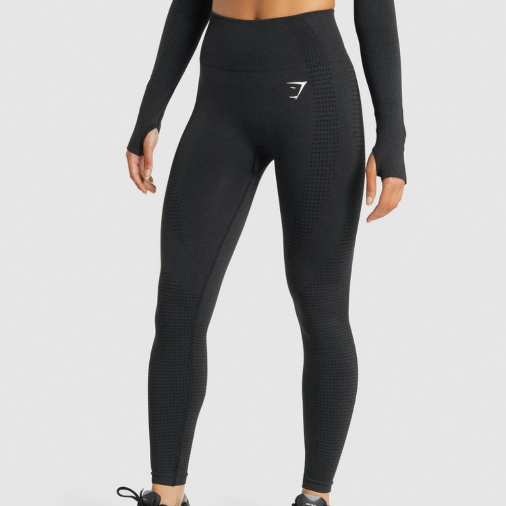 Gymshark Vital Seamless 2.0 Leggings in Black Marl Size Small